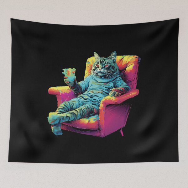 Item preview, Cat relaxing on couch designed and sold by BuxomBabe21.