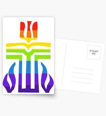Rainbow Presbyterian Cross Postcards