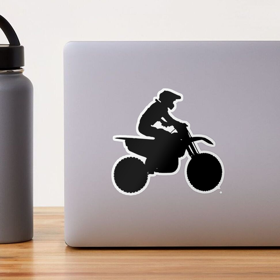 Motocross Rider Silhouette Sticker for Sale by NaturePrints