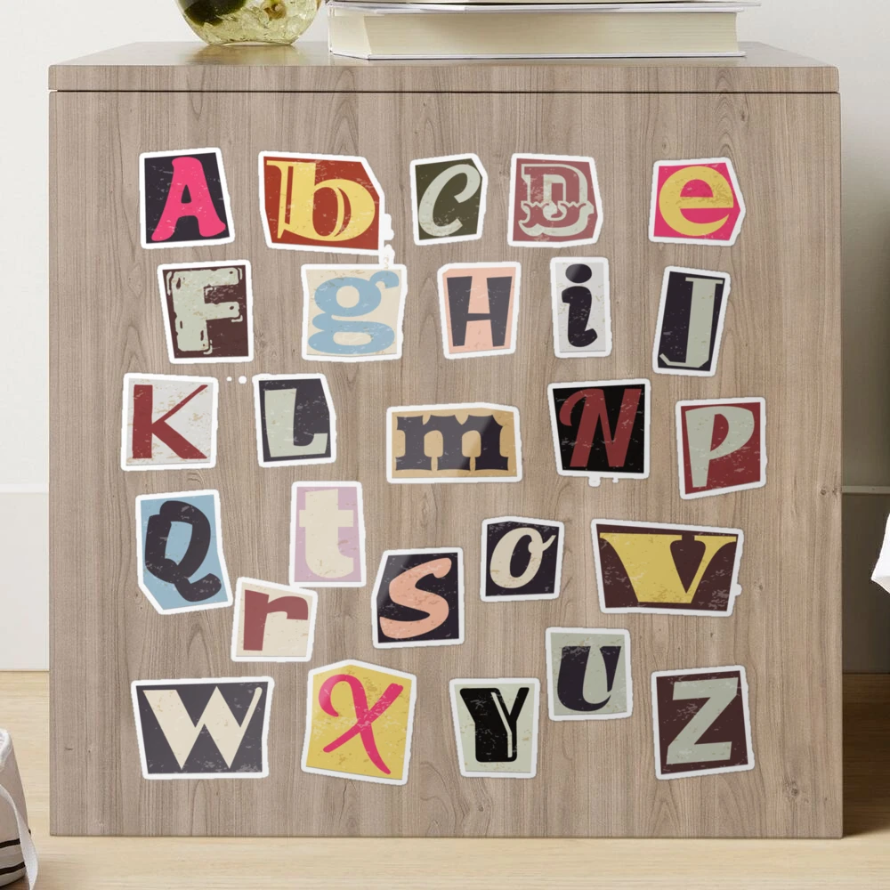 Paper Cut Alphabet Sticker for Sale by MOUNIROPRINT