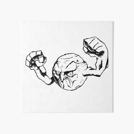 Rage Face Geodude Art Board Print