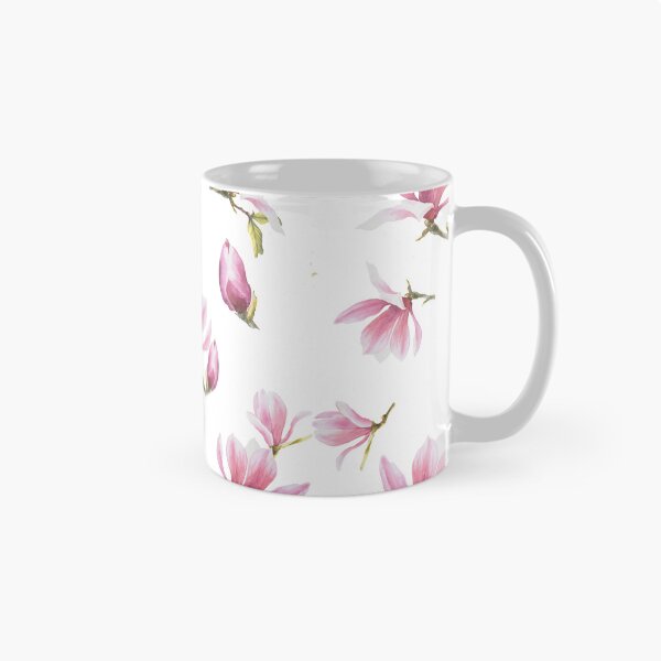 Item preview, Watercolor pink Magnolia Seamless Pattern White background Hand painted illustration  designed and sold by BartolArt.