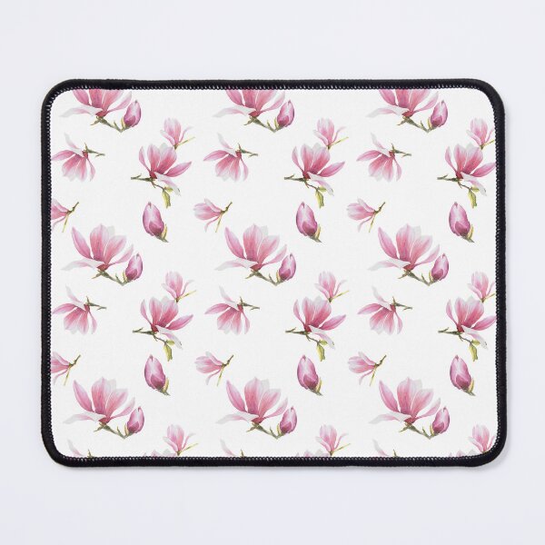 Item preview, Watercolor pink Magnolia Seamless Pattern White background Hand painted illustration designed and sold by BartolArt.