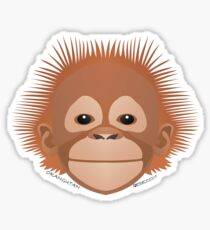 Baby Orangutan Face Sticker
