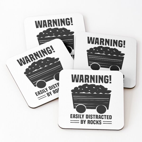 Item preview, Warning! - Easily Distracted By Rocks - Funny Geology T-Shirt designed and sold by MCreativeStore.
