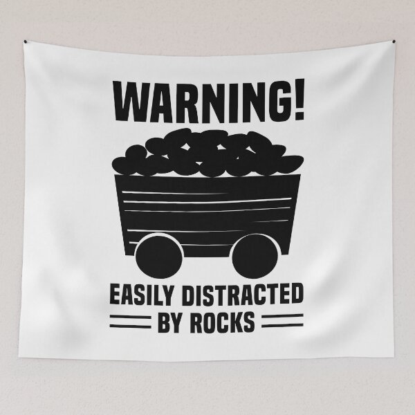 Item preview, Warning! - Easily Distracted By Rocks - Funny Geology T-Shirt designed and sold by MCreativeStore.