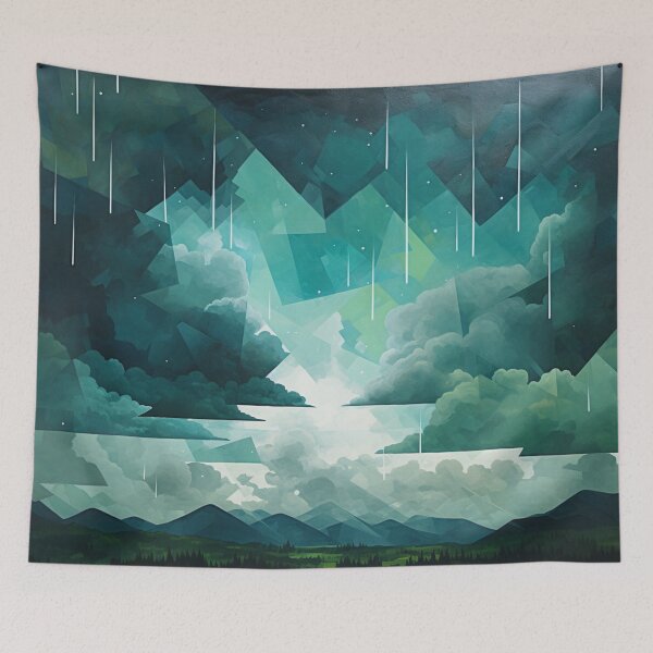 Item preview, shooting stars over the mountain in the distance designed and sold by schamsyy.
