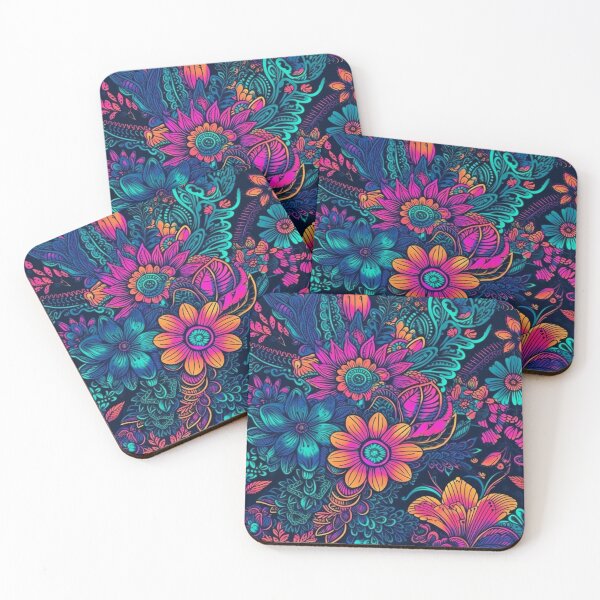 Item preview, Neon Flowers: Luminous Elegance and Glowing Energy designed and sold by artyfull.