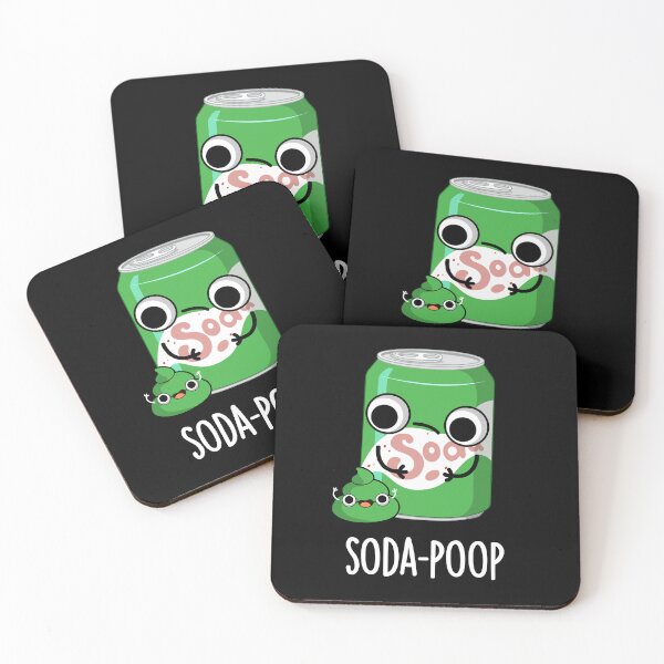 Item preview, Soda Poop Funny Drink Puns (Dark BG) designed and sold by punnybone.