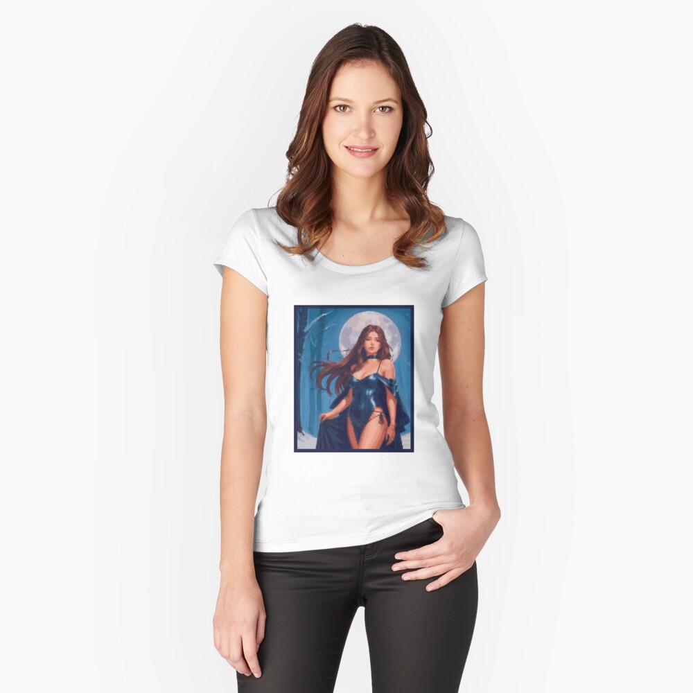 Item preview, Fitted Scoop T-Shirt designed and sold by 8bitglam.