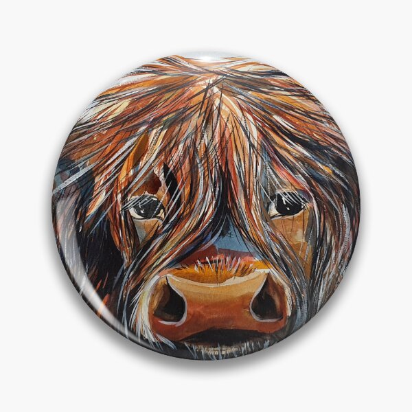 Item preview, Highland cow, watercolour painting by Marina Daniluka designed and sold by MariDaniArt.