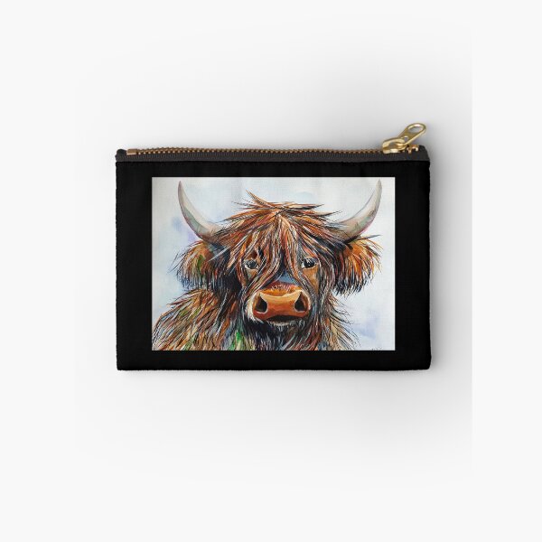 Item preview, Highland cow, watercolour painting by Marina Daniluka designed and sold by MariDaniArt.
