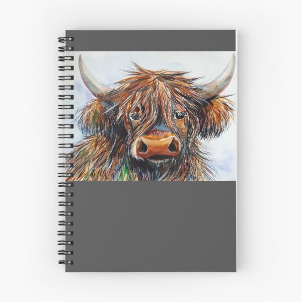 Item preview, Highland cow, watercolour painting by Marina Daniluka designed and sold by MariDaniArt.