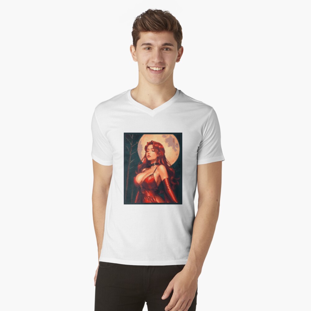 Item preview, V-Neck T-Shirt designed and sold by 8bitglam.
