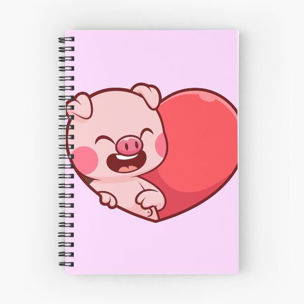 Item preview, Adorable Pig Love: Cute Pig with Love Heart Sign - Cartoon Illustration designed and sold by hjian8219.