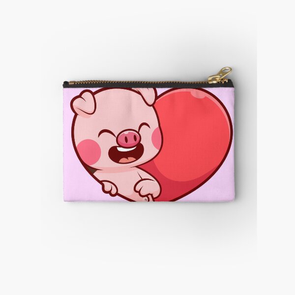 Item preview, Adorable Pig Love: Cute Pig with Love Heart Sign - Cartoon Illustration designed and sold by hjian8219.