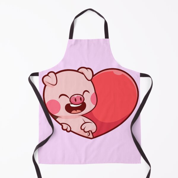 Item preview, Adorable Pig Love: Cute Pig with Love Heart Sign - Cartoon Illustration designed and sold by hjian8219.