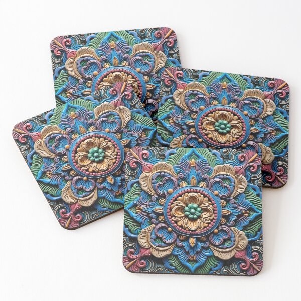 Item preview, Vibrant Colorful 3D Brazilian Style Floral Pattern designed and sold by Lamarcy.