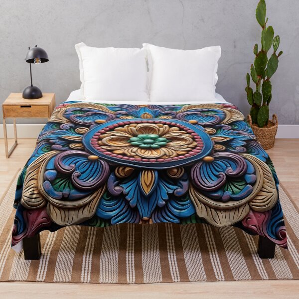 Item preview, Vibrant Colorful 3D Brazilian Style Floral Pattern designed and sold by Lamarcy.