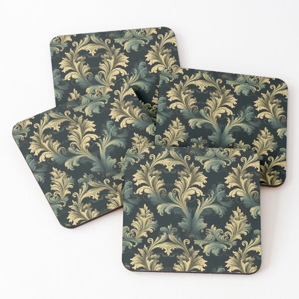 Item preview, Vintage Style Green Damask designed and sold by SpDesignsC.
