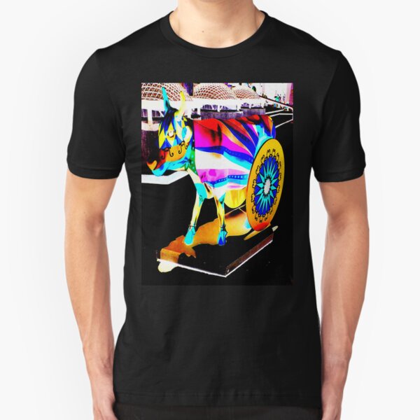 Wheeled Cow Slim Fit T-Shirt