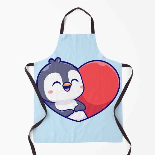 Item preview, Penguin Love: Cute Penguin with Love Heart Sign - Cartoon Illustration designed and sold by hjian8219.