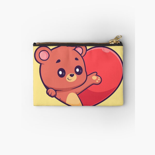 Item preview, Bear Hugs: Cute Bear with Love Heart Sign - Cartoon Illustration designed and sold by hjian8219.