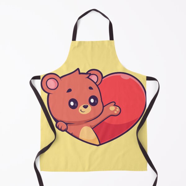 Item preview, Bear Hugs: Cute Bear with Love Heart Sign - Cartoon Illustration designed and sold by hjian8219.
