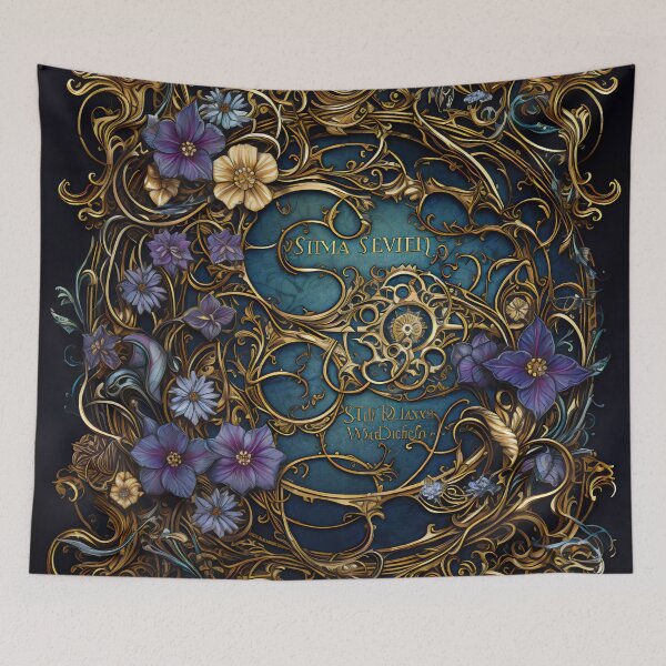 Item preview, Steampunk Flowers and Rusty Clockwork with Dark Background designed and sold by BrandonArtWorld.