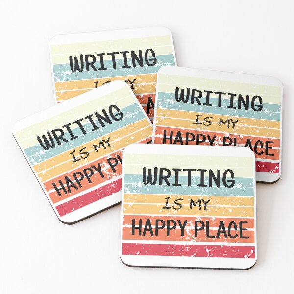 Item preview, Writing is My Happy Place: Retro Sunset Design for Writers designed and sold by The-Angry-Gnome.