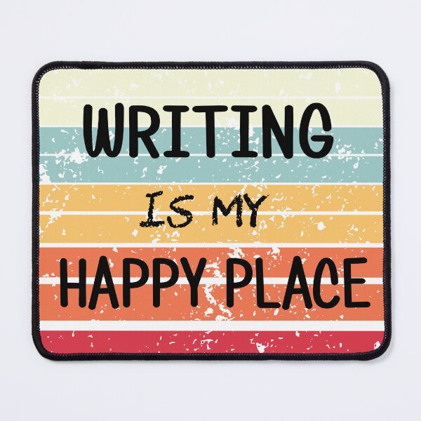 Item preview, Writing is My Happy Place: Retro Sunset Design for Writers designed and sold by The-Angry-Gnome.