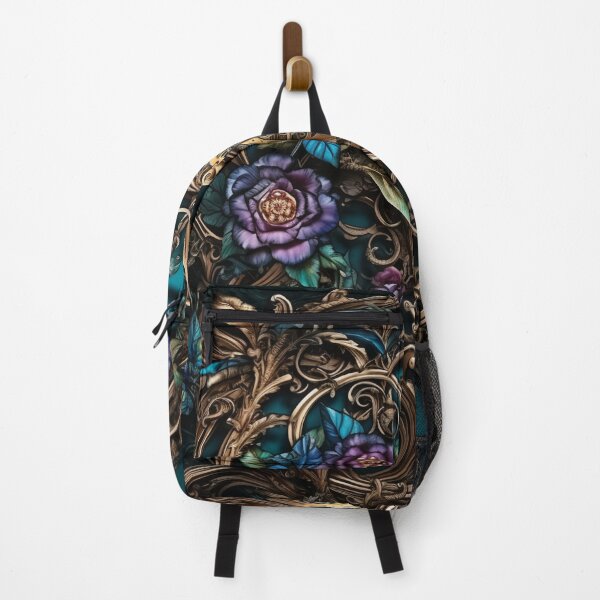 Item preview, Steampunk Flowers and Rusty Clockwork with Dark Background designed and sold by BrandonArtWorld.