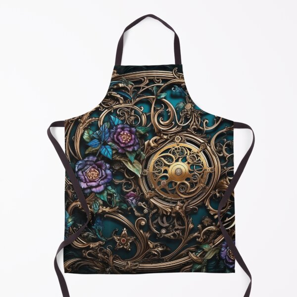 Item preview, Steampunk Flowers and Rusty Clockwork with Dark Background designed and sold by BrandonArtWorld.