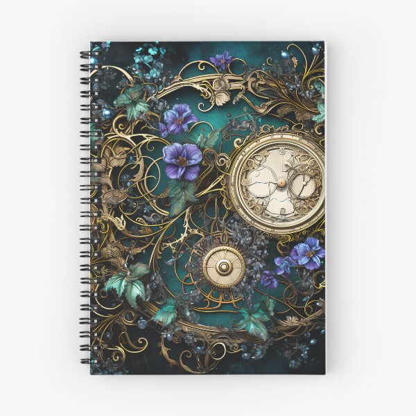 Item preview, Steampunk Flowers and Rusty Clockwork with Dark Background designed and sold by BrandonArtWorld.