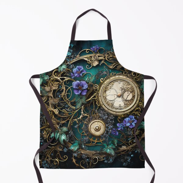 Item preview, Steampunk Flowers and Rusty Clockwork with Dark Background designed and sold by BrandonArtWorld.