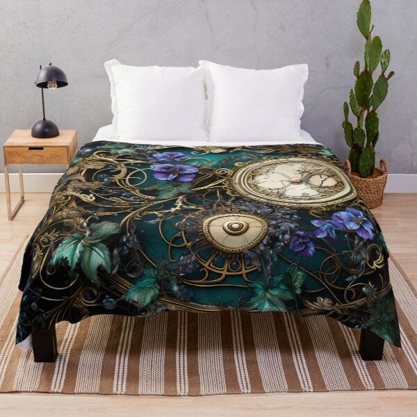 Item preview, Steampunk Flowers and Rusty Clockwork with Dark Background designed and sold by BrandonArtWorld.