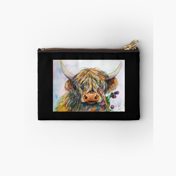Item preview, Highland cow, watercolour painting by Marina Daniluka designed and sold by MariDaniArt.