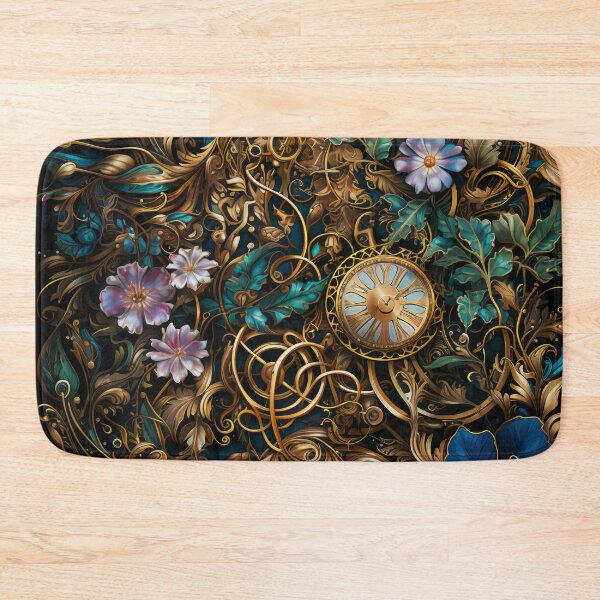 Item preview, Steampunk Flowers and Rusty Clockwork with Dark Background designed and sold by BrandonArtWorld.
