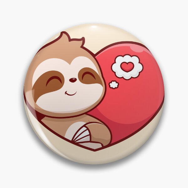 Item preview, Sloth Love: Cute Sloth Making a Love Heart Sign - Cartoon Illustration designed and sold by hjian8219.