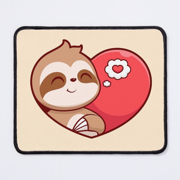 Item preview, Sloth Love: Cute Sloth Making a Love Heart Sign - Cartoon Illustration designed and sold by hjian8219.