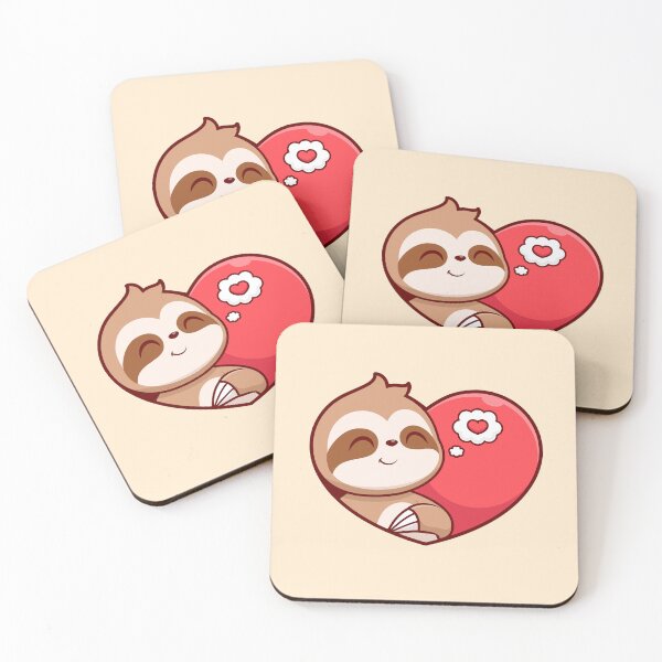 Item preview, Sloth Love: Cute Sloth Making a Love Heart Sign - Cartoon Illustration designed and sold by hjian8219.