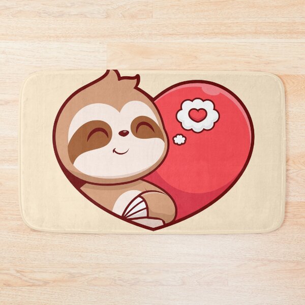 Item preview, Sloth Love: Cute Sloth Making a Love Heart Sign - Cartoon Illustration designed and sold by hjian8219.