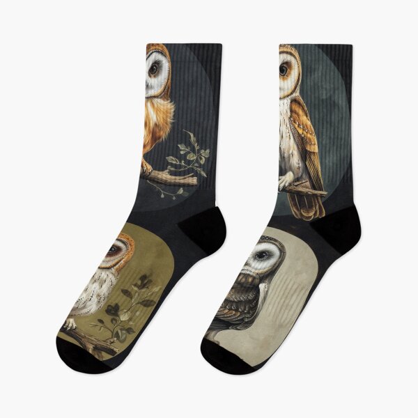 Item preview, Barn Owls designed and sold by LadybellVintage.