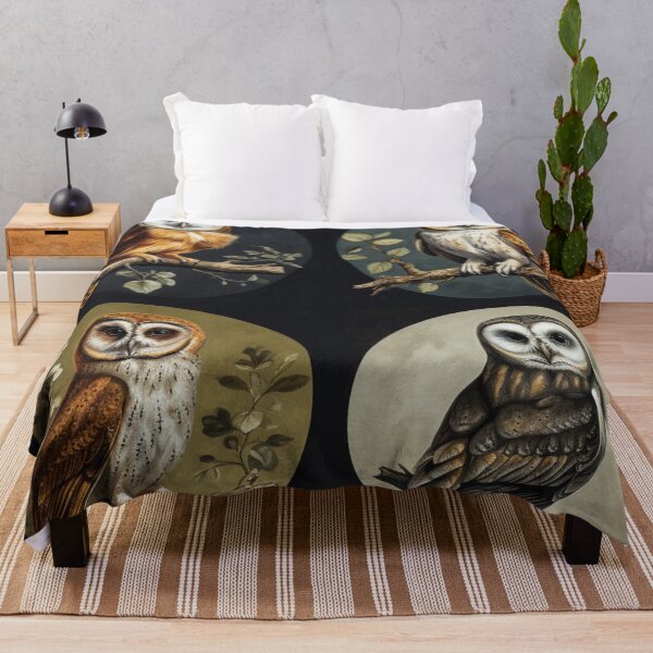 Item preview, Barn Owls designed and sold by LadybellVintage.