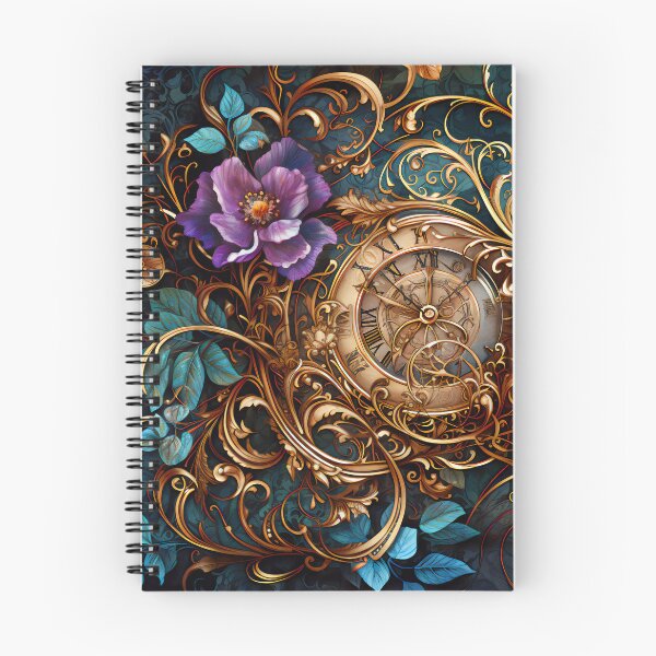 Item preview, Steampunk Flowers and Rusty Clockwork with Dark Background designed and sold by BrandonArtWorld.