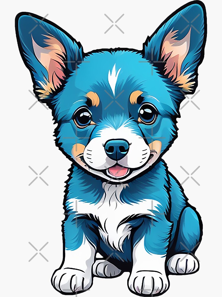 Cartoon Blue Heeler Pup Kids Cup
