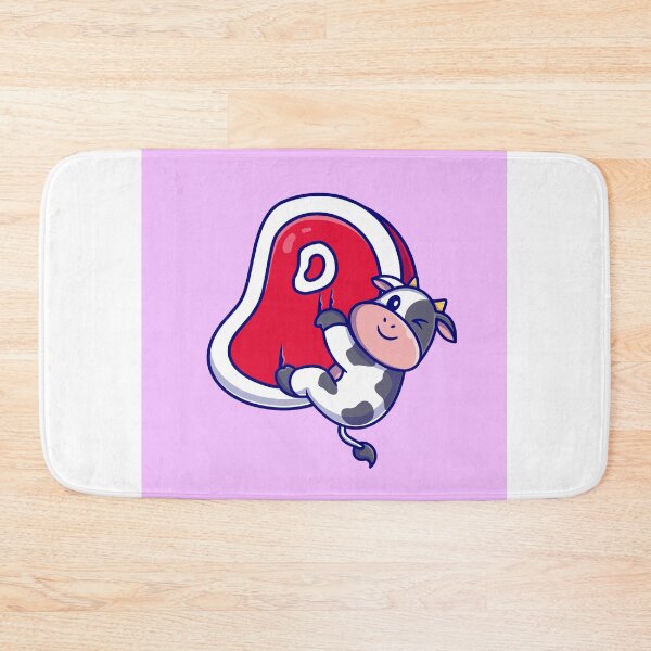 Item preview, Cow's Compassion: Cute Cow Hugging Steak - Cartoon Vector Illustration designed and sold by hjian8219.