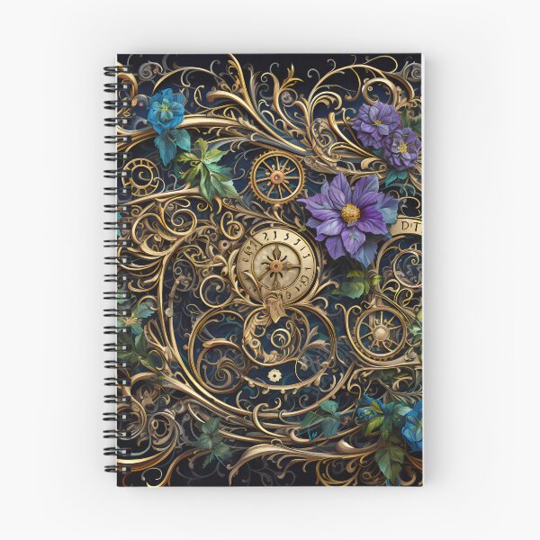 Item preview, Steampunk Flowers and Rusty Clockwork with Dark Background designed and sold by BrandonArtWorld.