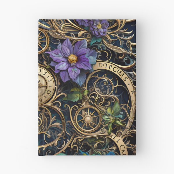 Item preview, Steampunk Flowers and Rusty Clockwork with Dark Background designed and sold by BrandonArtWorld.