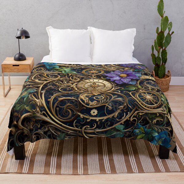 Item preview, Steampunk Flowers and Rusty Clockwork with Dark Background designed and sold by BrandonArtWorld.